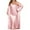 Pink, variant on APEXFWDT Women's Curvy Satin Sleepwear Set 2PC - Long Slip Dress with Kimono Robe Valentine's Special (Size XL-5XL)