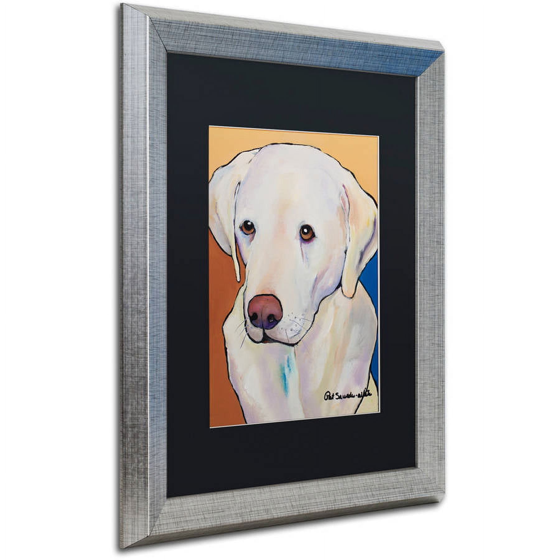 Trademark Fine Art "Millie Large" Canvas Art by Pat Saunders-White, Black Matte, Silver Frame