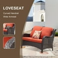 thumbnail image 2 of Ovios 2 Pieces Outdoor Patio Furniture with Sofa Wicker Patio Sectional with Loveseat for Backyard, 2 of 6