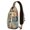 Beige-4, variant on Floral Sling Backpack Retro Ethnic Crossbody Daypack Lightweight with Adjustable Strap