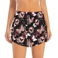 thumbnail image 4 of Lsque Butterfly Printed Women's Running Shorts with Liner Pockets,Elastic Quick Dry Workout Athletic Gym Yoga Shorts,Womens High Waist Shorts-Medium, 4 of 9