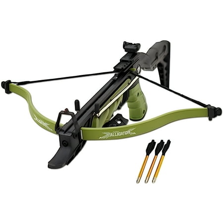 Snake Eye Tactical Alligator 225 FPS Pistol Crossbow with 3 Arrow (Multicolor)