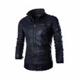 thumbnail image 1 of Chaqueta De Cuero Para Hombre Talla 2XL Aowofs Black, 1 of 3