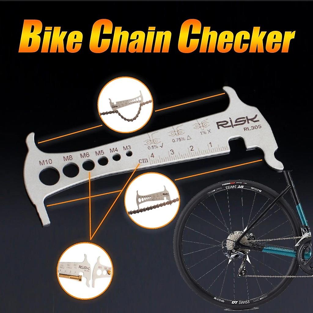 1pcs Bicycle Bike Chain Checker Wear Indicator Measure Tool Gauge Repair Checker Sy