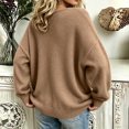 thumbnail image 7 of Wenini 2026 Women's V Neck Loose Long Sleeve Knit Pullover Sweater Fall Trendy Casual Sweater Top, 7 of 7
