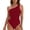 Red, variant on Hfnxid Women's 1 Piece Swimsuits One Shoulder Swimming Tank Top Lightwight Backless Bathing Suits Summer Going Out Vacation Swimwear Navy M