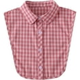 thumbnail image 4 of Zhengup Cotton Plaid Fake Collar Detachable Dickey Collar Half Shirts Blouse False Collar Top for Women Girls Outfits, 4 of 5