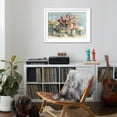 thumbnail image 3 of Art.com Marche des Fleurs Blue Gold Art Print by Danhui Nai, White Frame Wall Art, 44" x 32", 3 of 5