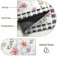 thumbnail image 6 of Round Rugs 4Ft, Spring Floral Round Area Rug Washable Indoor Throw Carpet, Pink Flowers Black White Plaid Pastoral Soft Non Slip Circle Rug for Kitchen Nursery Room Home Decor Aesthetic, 6 of 8