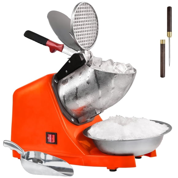 Electric Shaved Ice Machine,with Ice Pick and Scoop,3 Blades of Electric Snow Cone Machine(300W 2200r/min),Splash Proof Ice Shaver Machine,Ice Crushe