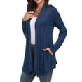 thumbnail image 3 of KOITHOT Cardigans for Women with Pocketes Long Sleeve Lightweight Casual Draped Front Open Cardigan, 3 of 6