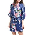 thumbnail image 2 of LSLJS Cardigan Imprimé Ample pour Femmes Ceinture Peignoir Court, Robes Cadeaux pour Femmes, 2 of 4