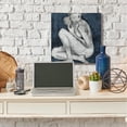 thumbnail image 2 of Stupell Home Décor Female Figure Gray Blue Textured Drawing Canvas Wall Art by Third and Wall, 2 of 5