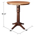 thumbnail image 4 of Round 30" Top Pedestal Bar HeightTable - Cinnamon/Espresso, 4 of 6