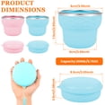 thumbnail image 2 of 2Pcs 6.76oz Collapsible Travel Cup with Lid and Carrying Strap Reusable Water Cup Dishwasher Safe Folding Cup Collapsible Cup for Camping Travel Airport Hotel, 2 of 11