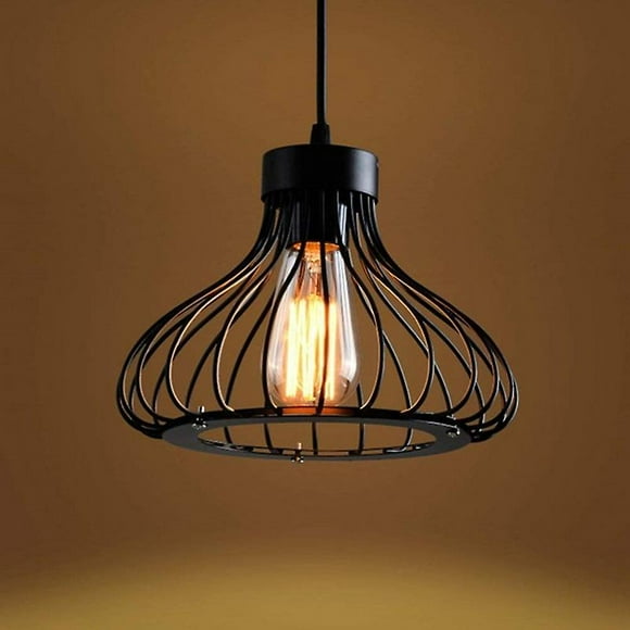 Retro wrought iron industrial style restaurant bar creative black three-head single-head wire chandelier