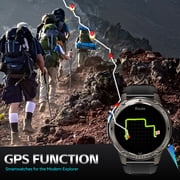 XAXRE Smartwatch for Men 1.43'' AMOLED Smart Watch with Built-in GPS 100+ Sports Modes Fitness Tracker with Sleep Monitor for iOS Android