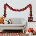 thumbnail image 4 of Topboutique Flower Garland Artificial Rose Vines,5 Pcs 40 ft Fake Hanging Flower Vines Floral Garland,Silk Rose Vines with Green Leaves for Wedding Party Home Wall Room Garden Craft Art Decor,Red, 4 of 8