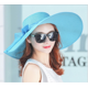 thumbnail image 3 of Sombrero de verano para mujer, estilo coreano, moderno sombrero de paja, sombrero de playa de verano plegable, sombrero para el sol, protector solar, sombrero para el sol de borde grande, 3 of 4