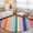 Pink, Sunwashed Yellow, variant on Round Rugs 6Ft, Colorful Farmhouse Stripes Round Area Rug Washable Indoor Throw Carpet, Modern Abstract Art Striped Soft Non Slip Circle Rug for Office Cabinet Home Decor Aesthetic