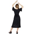 thumbnail image 5 of Bimba Womens Asymmetrical Shift Dress Mid-Calf Summer Rayon Day Dresses, 5 of 7
