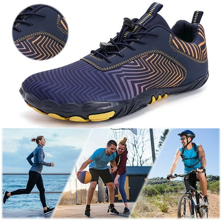 Pohot Water Shoes Lightweight Aqua Shoes Quick Drying Barefoot Beach Shoes Non Slip Trail Running Shoes for Running Hiking