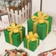 thumbnail image 4 of Xihbxyly Cajas de Regalo Navideñas Iluminadas, Juego de 3, Decoración Led, Control Remoto, 8 Modos de Parpadeo, Luces Blancas Cálidas, Decoración para Exteriores, Ambiente Festivo, Tamaño de 15,5 a 2, 4 of 5