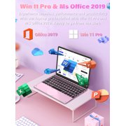 Pink Touchscreen Laptop 11 Mini 2-in-1 , FHD IPS , Intel N100, 16GB DDR4 RAM, 512GB SSD, (Win 11 Pro + Office), Backlit Keyboard, Facial Recognition, USB-C – Portable Laptop for Students & Travel
