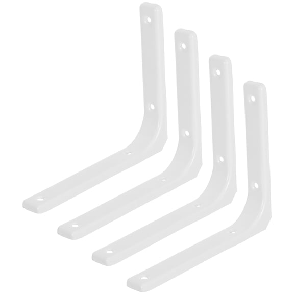 PAMINGONO Heavy Duty Stainless Steel L Brackets for Shelves, White, Home Support Hardware