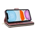 thumbnail image 5 of for iPhone 11 Wallet Case, Multi-Functional Zipper Purse Case, with Flip Stand Card Holder PU Leather Phone Cover with Lanyard & Wrist Strap for iPhone 11, Rosegold, 5 of 10