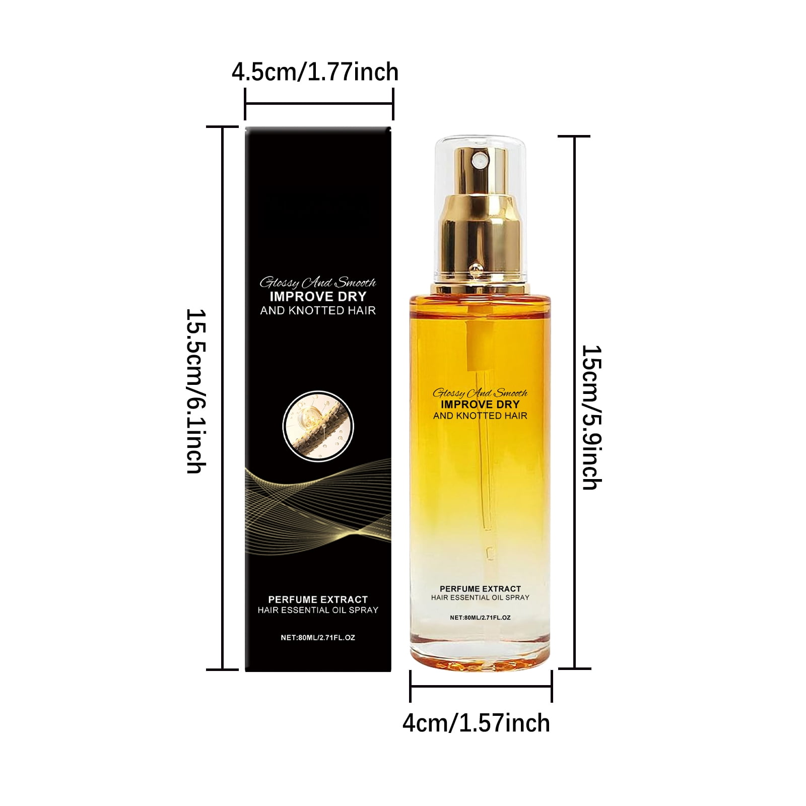 Alvantor Hair Essence Oil Spray with Avocado & Jojoba for Smooth, Dry, and Knotted Hair, 2.71 fl oz