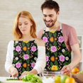 thumbnail image 3 of Pioneer Flower Floral Print Pattern Apron for Women and Men, Cotton Linen Waterproof with Pockets, Adjustable, 33x27 Inch for Kitchen, Gardening, BBQ, Salon, 3 of 6