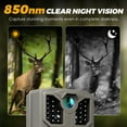 thumbnail image 3 of Cocobear Trail Camera 36MP 2K , 850nm IR Night Vision, Motion Detect, 2" Display, IP66 Waterproof, 3 of 9