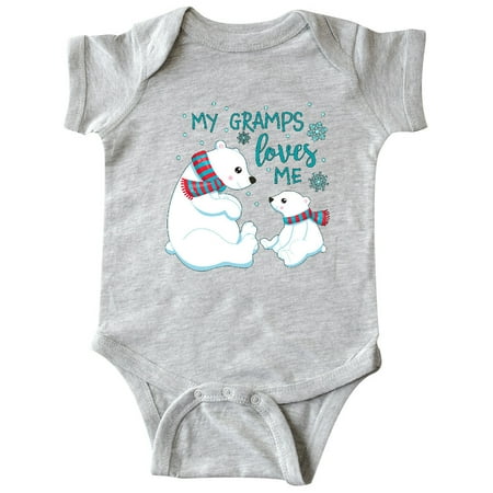 

Inktastic My Gramps Loves Me- cute polar bears Gift Baby Boy or Baby Girl Bodysuit