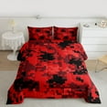 thumbnail image 2 of Feelyou Red Camo Abstract Twin Comforter Sets, Pixel Grid Miners Teens Bedding Set, 2pcs, 2 of 8
