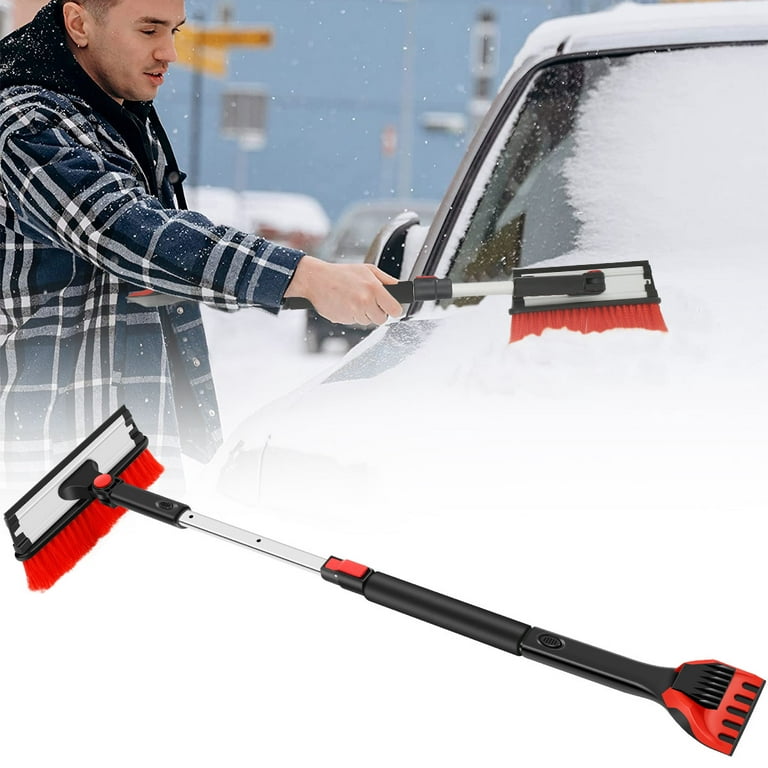 HEEYA 2 Pack Ice Scraper and Brush for Car, Extendable Snow Brush and Ice  Scraper for Car Windshield Window, Car Snow Scraper and Brush with Foam  Grip