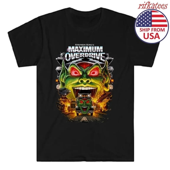 Maximum Overdrive Horror Movie Men's Black T-Shirt Size S to 5XL