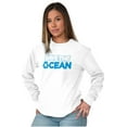 thumbnail image 4 of Save Ocean Earth Day Climate Change Plus Size Long Sleeve Graphic Tee Shirt Brisco Brands 2X, 4 of 5
