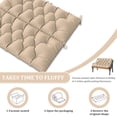 thumbnail image 4 of Kimunuk Outdoor Porch Swing Cushion, 47" X 40" X 5" Waterproof Bench Chair Replacement Cushion with 6 Ties for Patio, Sand, 4 of 7