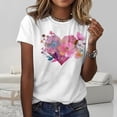 thumbnail image 2 of Camiseta ZOCANIA para mujer, estilo casual, mezcla de algodón y estampado floral, 2 of 2