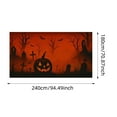 thumbnail image 2 of Halloween Theme Fabric Logo Poster Banner Background Hanging Pumpkin Bat Moon For Halloween Background Party Decoration Flag Pole Set for Collapsible Flag Pole Portable for Telescoping Flag Poles 30, 2 of 3