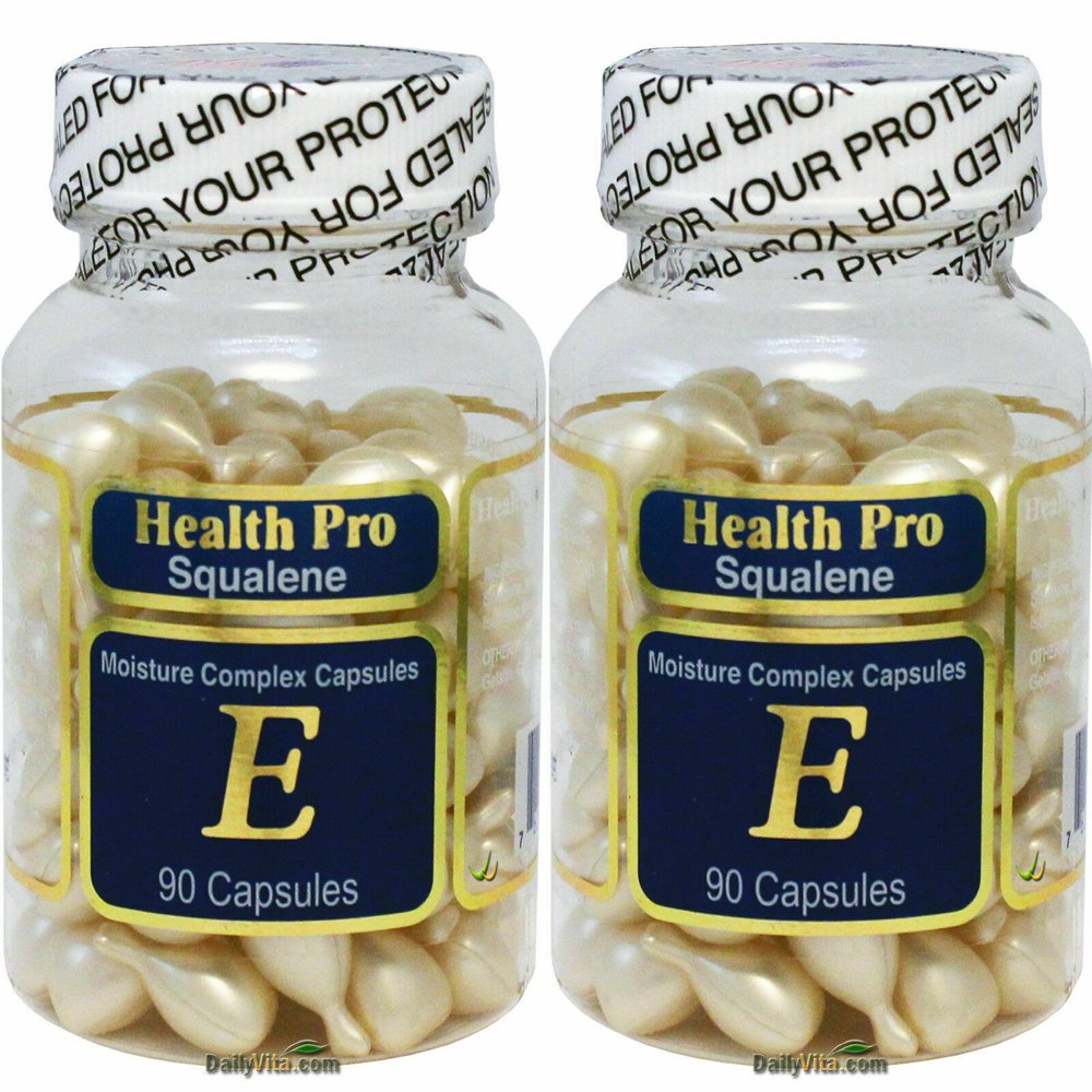 2 x Squalene VitaminE Skin Oil Facial Oil 90 Gels, Moisture Complex