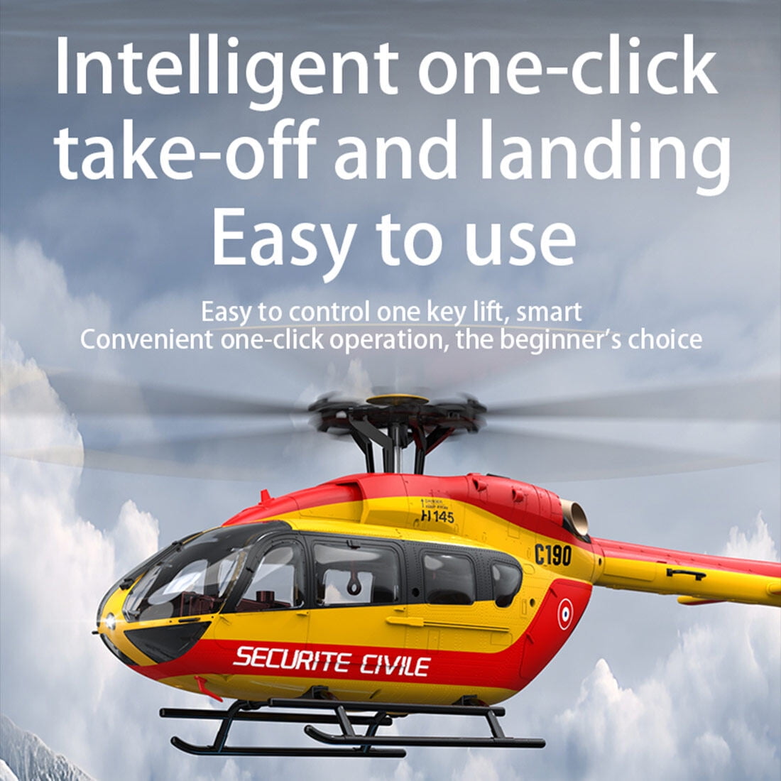 RC ERA C190 H145 1:30 RC Helicopter 2.4G 6CH Single-Rotor 6-Axis Gyro Dual Brushless Motors Flybarless RTF Aircraft Toy with Altitude Hold Optical Flow for Adults & Beginners