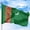 Turkmenistan, variant on Turkmenistan Outdoor Flag (1x1.5ft) by DreamController - Durable, Fade-Resistant Polyester, Double-Stitched, Brass Grommets - HD Printed Central Asia Flag - Made in USA