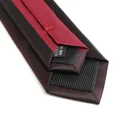 thumbnail image 3 of Yongchuantie Men's Striped Necktie Black Red Retro Geometric Pattern 2.36 Inches Slim Woven Tie + Gift Box, 3 of 7