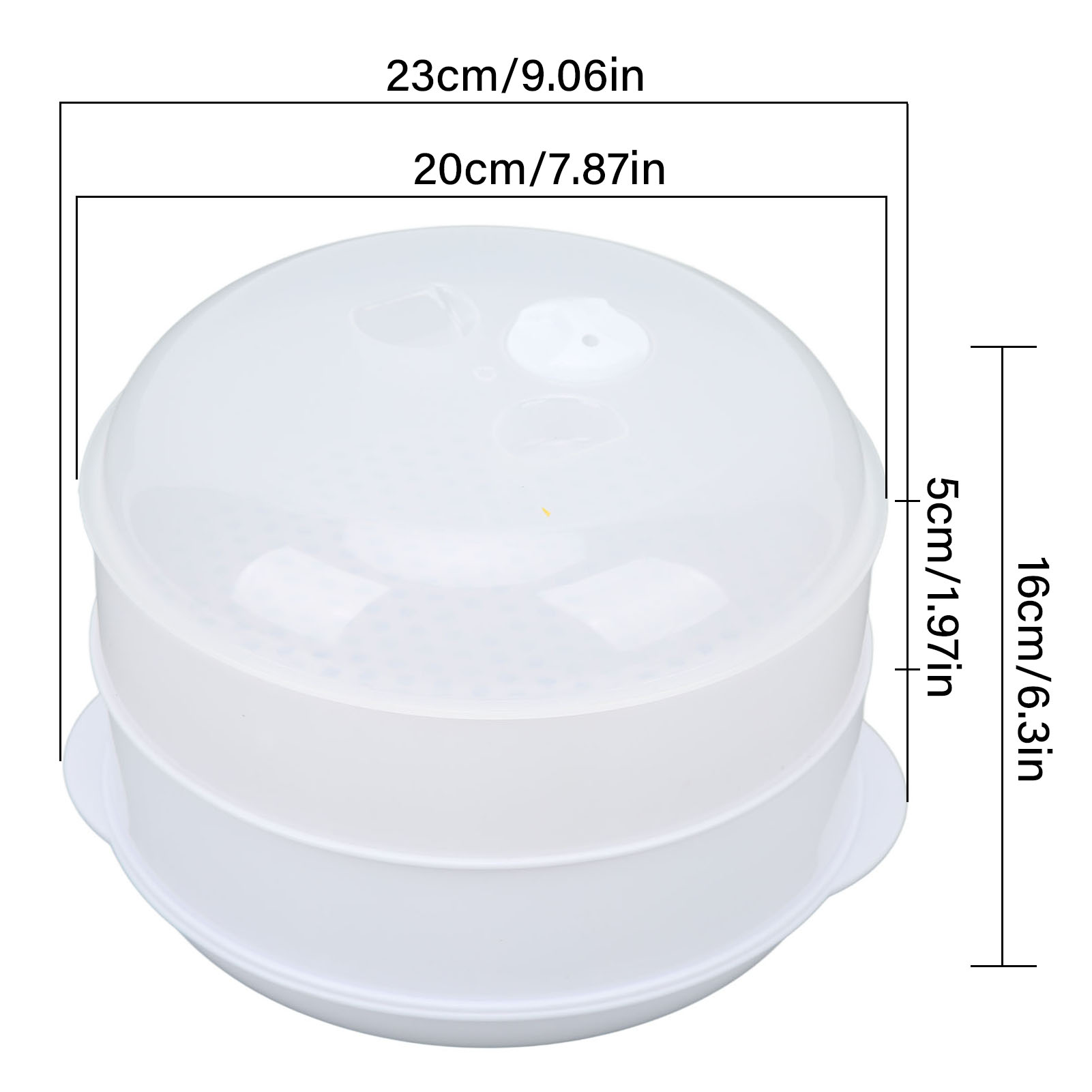 Cuiseur Vapeur Micro-ondes - Double Couche, Base Anti-rayures Et Couvercle Réglable