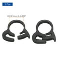 thumbnail image 2 of Uxcell 2 Pack Plastic 12.3-14 mm Adjustable Double Snap Grip Hose Clamps, Black, 2 of 5