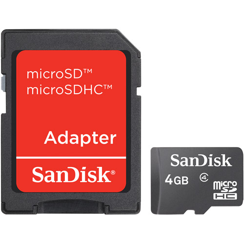 SanDisk 4GB MicroSDHC Mobile Memory Card