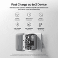 thumbnail image 6 of Belkin BoostCharge 42W Dual-Port USB Wall Charger, USB-C + USB-A, with USB-C to USB-C Cable, Silver, 6 of 8