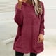 thumbnail image 5 of Tops deportivos,Chaqueta con capucha de color liso para mujer, sudadera informal holgada, top de poliéster de manga larga para uso diario, sopatenor, 5 of 8